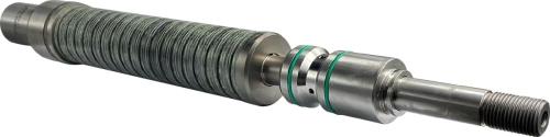 Einbauspannkopf rechts ausgerichtet IF-__-__-4-K-0000-0412 schräg liegend mit Schraube und Sprengring mit der Artikelnummer 9560076192 von OTT-JAKOB Spanntechnik